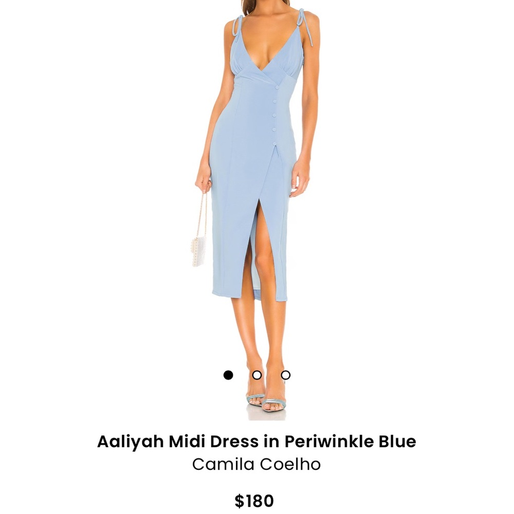 Aaliyah Midi Dress in Periwinkle Blue by Camila Coelho